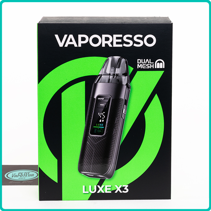 PAckaging du Pod Luxe X3 Vaporesso